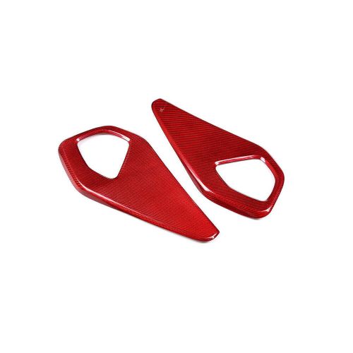 Red Carbon Fiber Door Loud Speaker Trim Cover Decorate For Subaru BRZ 2022, US $264.90, image 4