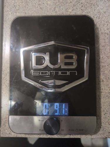 Dub edition metal chrome badge emblem 9oz heavy 5"x3.5"