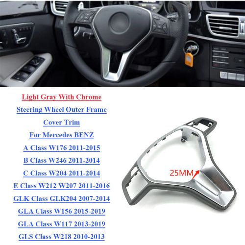 For Benz C Class C204 W204 25mm Steering Wheel Outer Frame Cover Light Gray, US $46.82, image 2