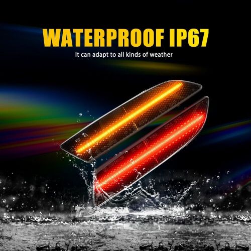 4x smoke front &amp; rear bumper side marker lights for 2004-08 chrysler crossfire x