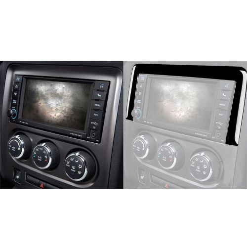 Glossy piano black navigation systerm frame cover trim for dodge challenger