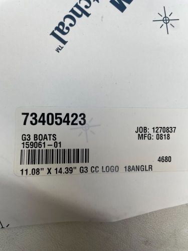 G3 RAISED DECAL EMBLEM 159061-01 SILVER / BLACK 15 3/8" X 11 1/8" MARINE BOAT, US $74.95, image 5