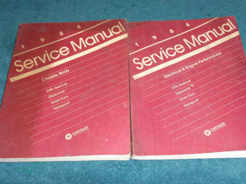 1984 plymouth chrysler dodge rwd shop manual set original mopar service books!!