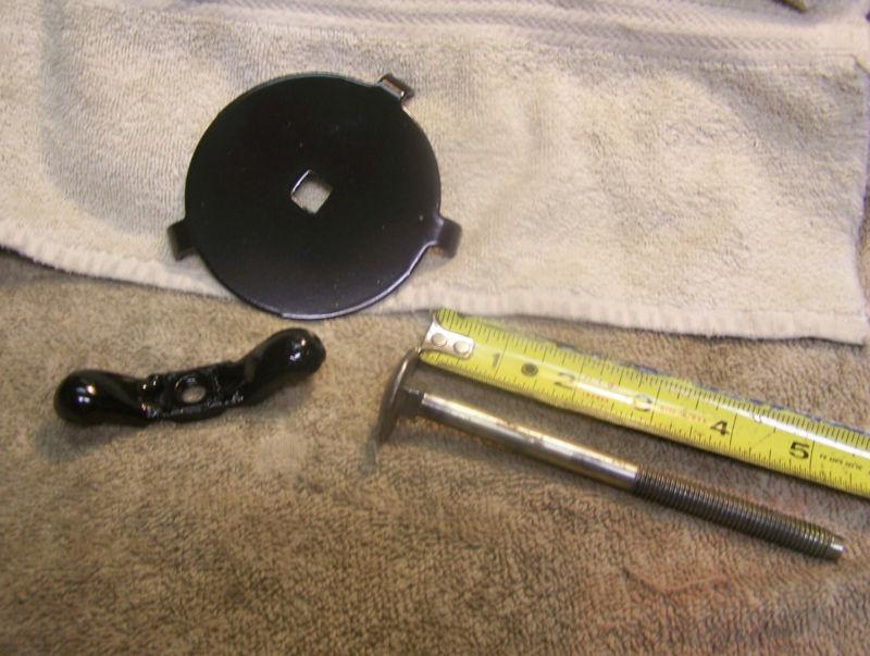 Sell OEM MOPAR SPARE TIRE HOLD DOWN STUD, WING NUT & RETAINER PLATE in