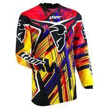 Youth phase jersey stix size large yellow/red