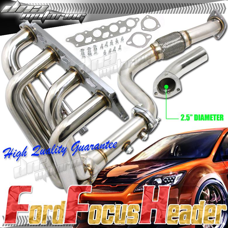 Focus zetec zx3/zx5 long tube stainless steel performance race header/exhaust