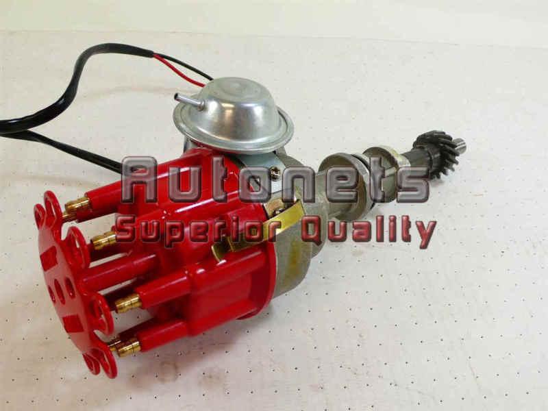 Sb ford 351c & 460 space saver hei electronic distributor red cap hot rat rod