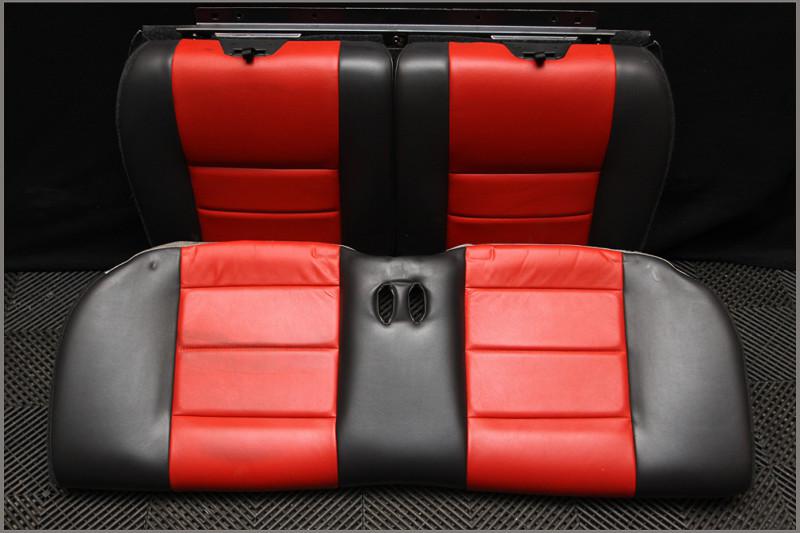 03 04 ford mustang 10th anniversary svt cobra rear seats coupe red leather seat