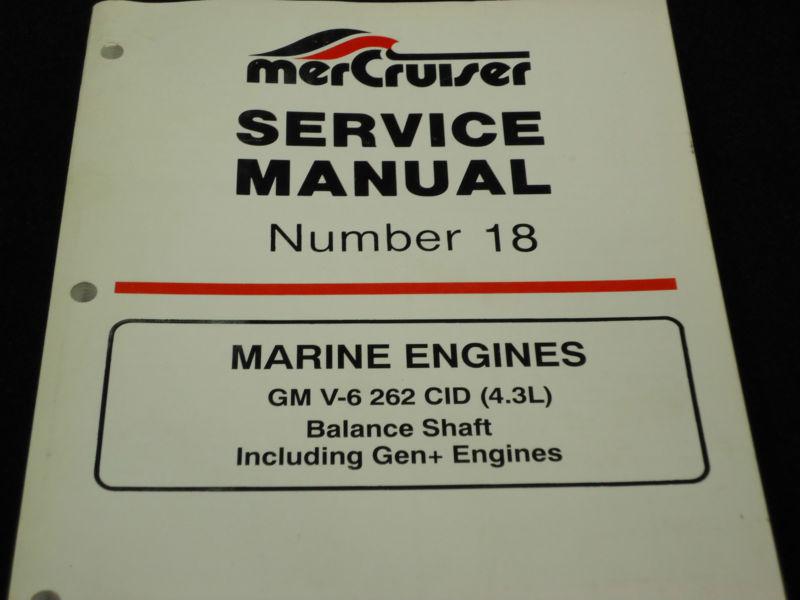 1996 mercruiser service tech manual# 90-823226-1-996  gm v-6 262 cid 4.3l boat