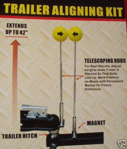 Magnetic trailer hitch alignment guide camper boat rv