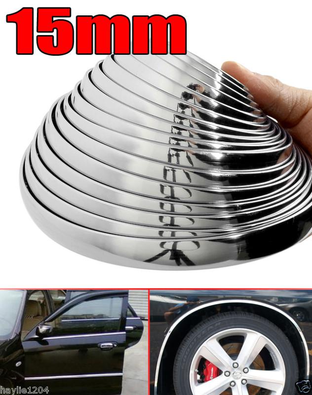 15mm x 5m chrome moulding trim strip universalonly fit15mmx5m cars truck suvs us