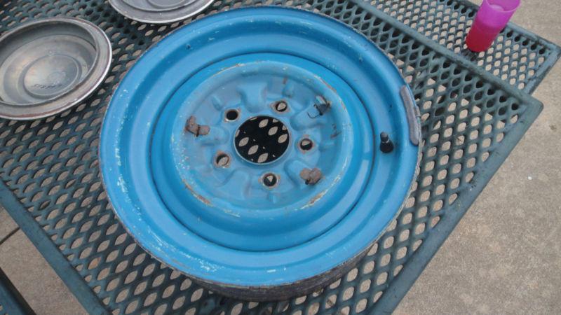  1956  pontiac  spare 53 54 55 56 pontiac 15" 15 inch wheel rim, olds, chevy  ??