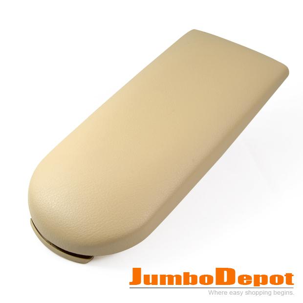 Beige leatherette center console armrest cover lid for vw golf jetta bora 99 hot