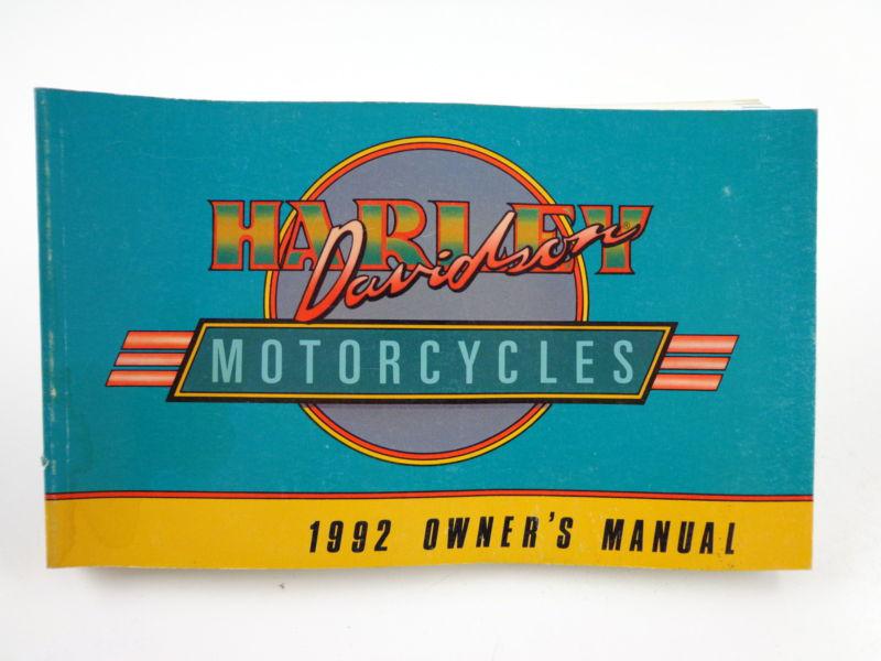 Harley davidson 1992 all models owners manual 99466-92