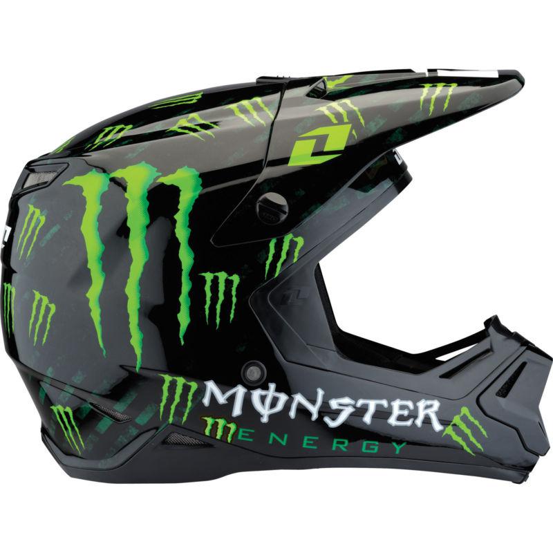 One Industries Monster Energy® Gamma Helmet Black Green Large Dirt MX NEW!, US $249.00, image 2