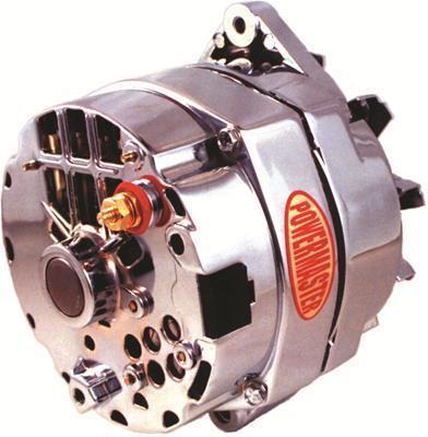 Powermaster street alternator 100 amps chrome plated 12v gm 10si case 17294