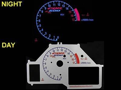 Honda cbr 600rr 2003 2004 2005 2006 silver face glow gauge 600 rr 03 04 05 06