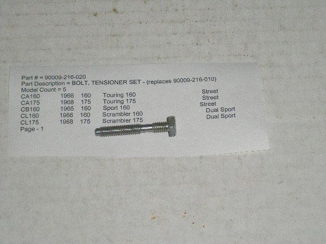 1968 honda ca175 cl175 ca cl 175 cam tensioner bolt nos