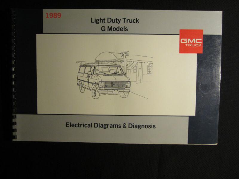 1989 gmc g model light truck electrical diagnosis wiring diagram service manual 