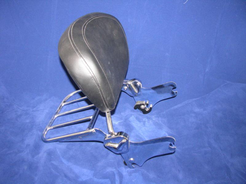 Detachable touring sissy bar backrest for harley road king glide ultra w/ rack