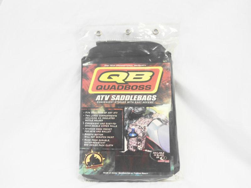 New atv saddlebag -over  the tank style by quadboss black 