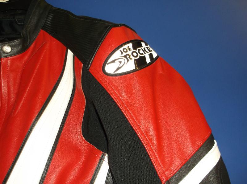 Joe Rocket Blaster Leather Jacket Red/Black/White Size 42, US $125.00, image 2
