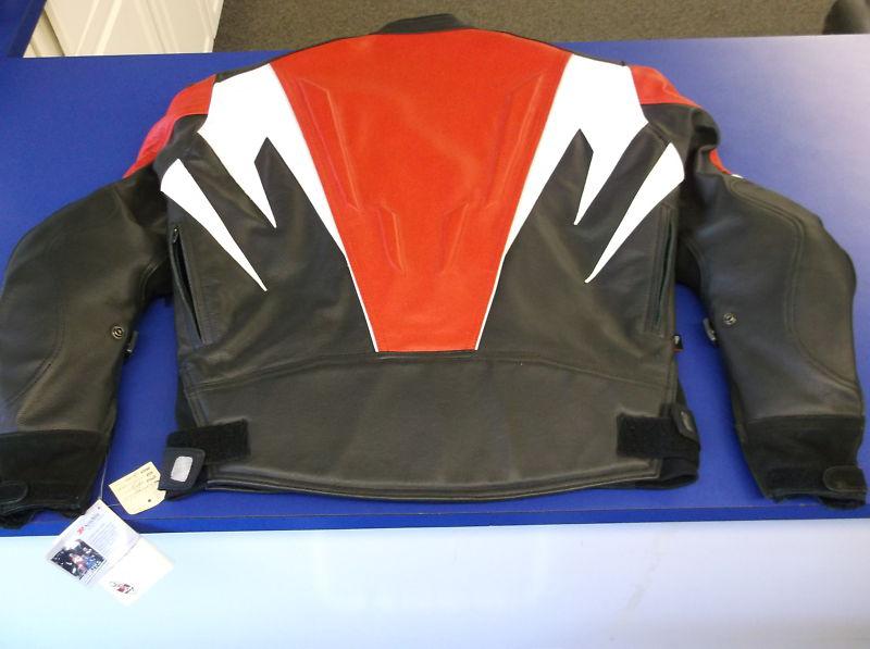 Joe Rocket Blaster Leather Jacket Red/Black/White Size 42, US $125.00, image 4