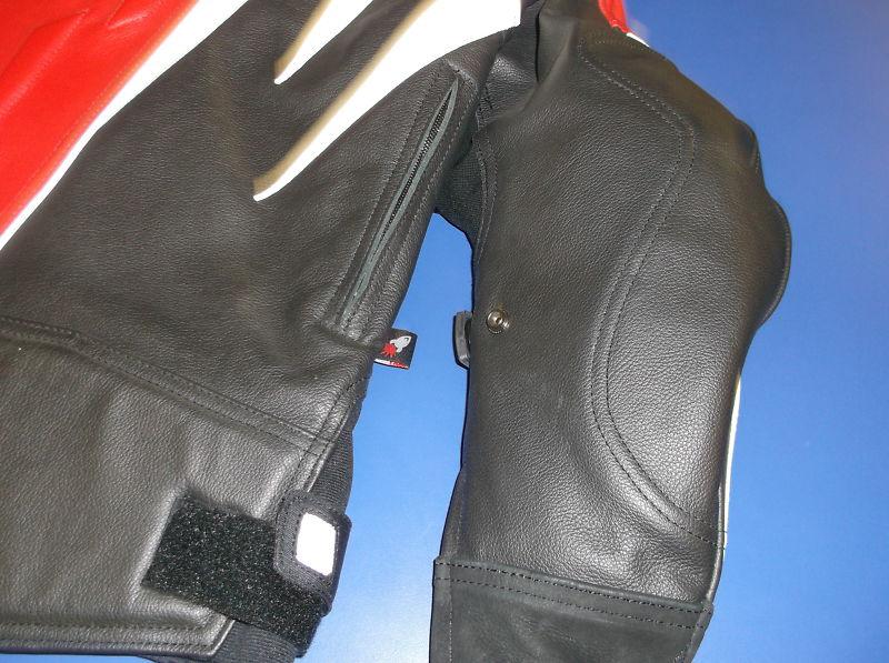 Joe Rocket Blaster Leather Jacket Red/Black/White Size 42, US $125.00, image 5