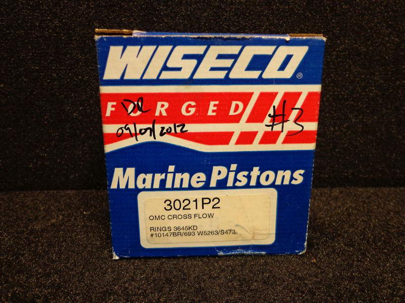 PISTON&RINGS #3021P2 WISECO JOHNSON/EVINRUDE/OMC 1986-91 175HP BORE 3.645