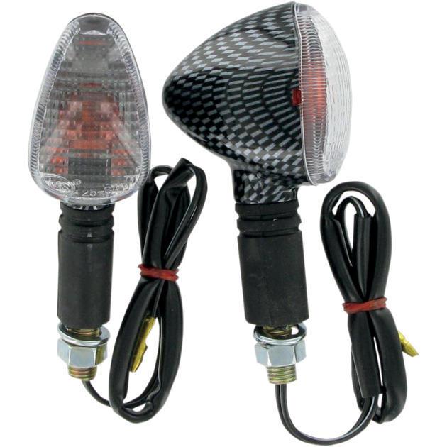 K&s compact flexible marker light dual filament carbon clear