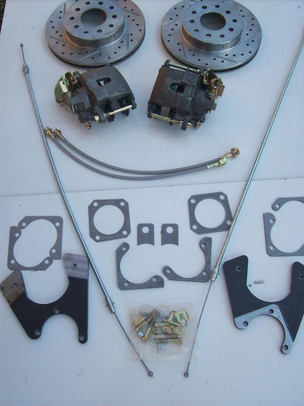 Gm afx body rear disc brake conversion kit calipers cross drilled rotors afxrd 