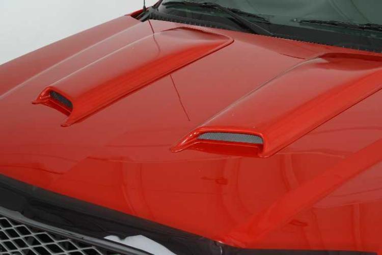 2009 dodge ram 1500  trx smooth painted hood scoops 2 pc 11.5 x 30 x 2