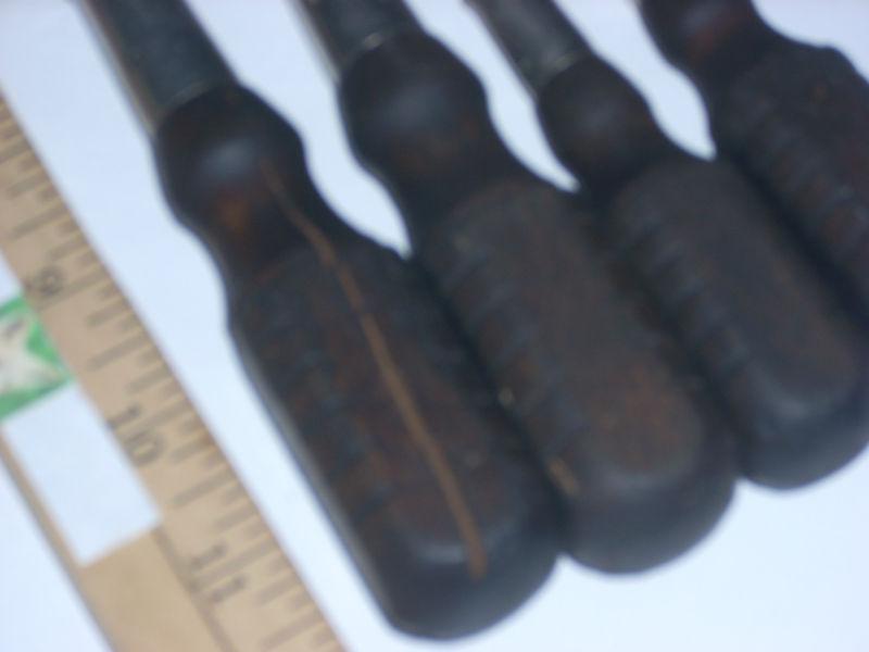 4 Wood Handle Screwdrivers 12” philips, 10”, 6 3/4” and 7 1/4” Flat Vintage, US $14.95, image 2