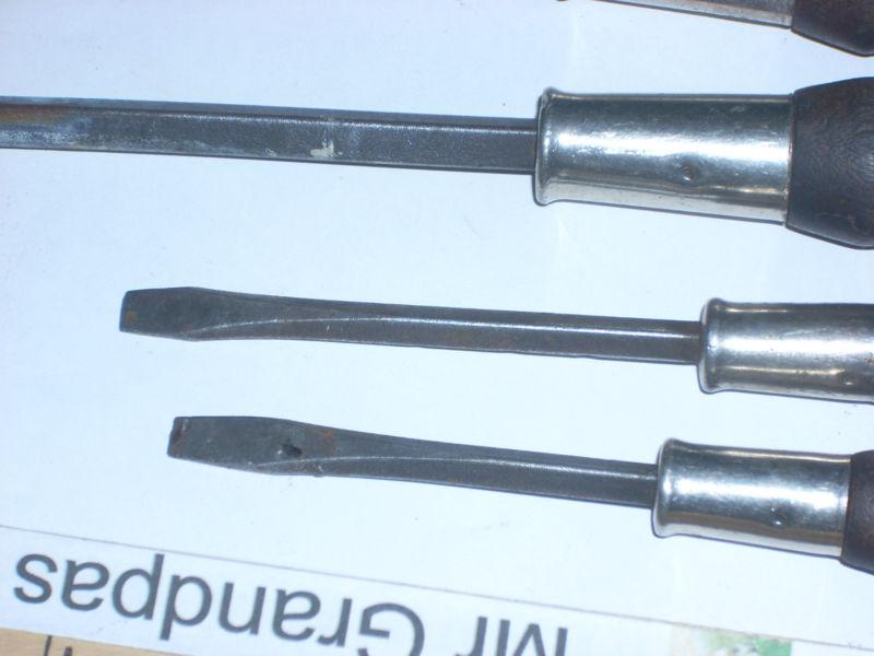 4 Wood Handle Screwdrivers 12” philips, 10”, 6 3/4” and 7 1/4” Flat Vintage, US $14.95, image 3