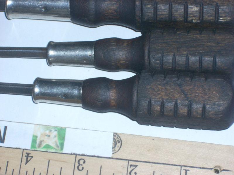 4 Wood Handle Screwdrivers 12” philips, 10”, 6 3/4” and 7 1/4” Flat Vintage, US $14.95, image 4