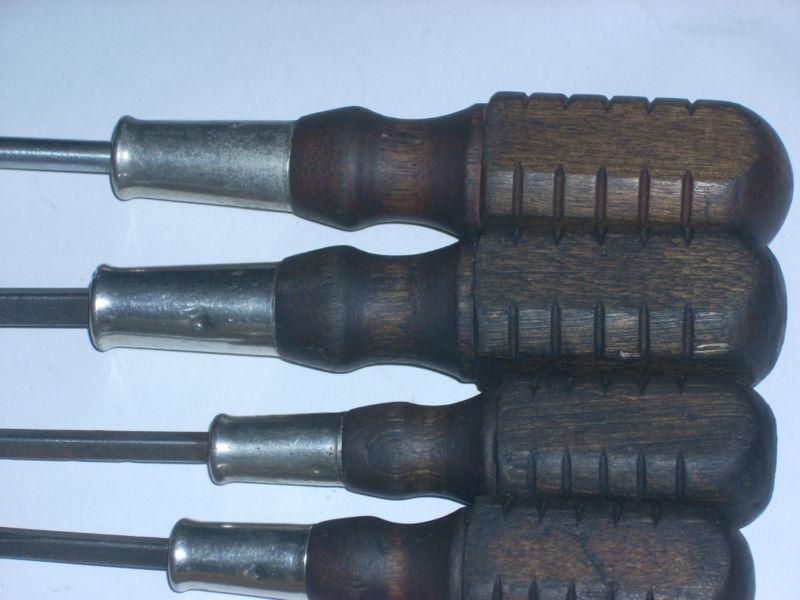 4 Wood Handle Screwdrivers 12” philips, 10”, 6 3/4” and 7 1/4” Flat Vintage, US $14.95, image 6