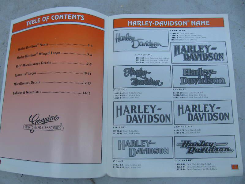 Harley-Davidson Decals and Emblems Badges Catalog Manual Book #93621D, US $299.00, image 2
