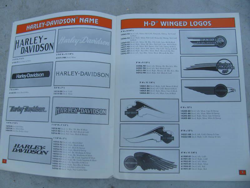 Harley-Davidson Decals and Emblems Badges Catalog Manual Book #93621D, US $299.00, image 3
