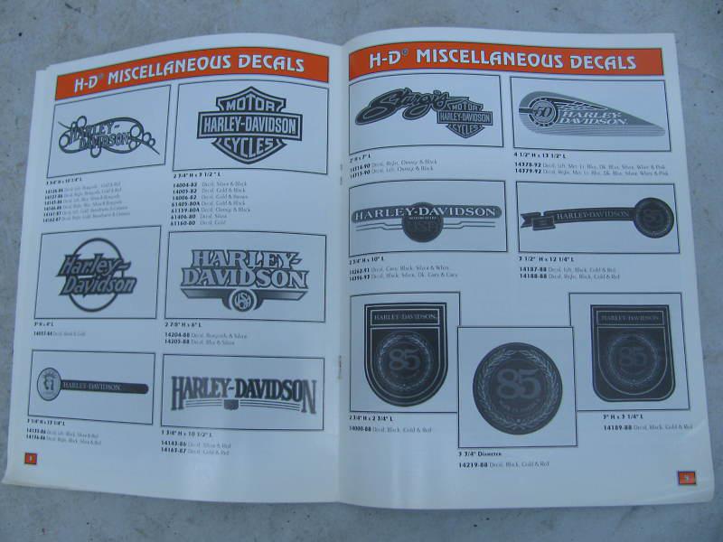 Harley-Davidson Decals and Emblems Badges Catalog Manual Book #93621D, US $299.00, image 5