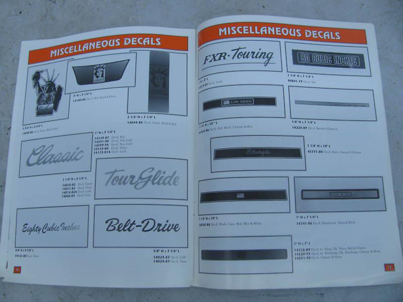 Harley-Davidson Decals and Emblems Badges Catalog Manual Book #93621D, US $299.00, image 7