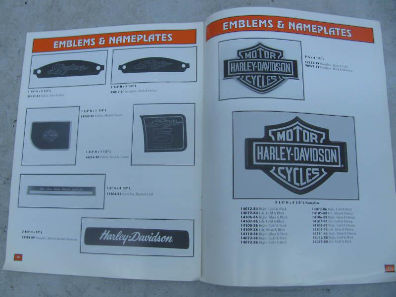 Harley-Davidson Decals and Emblems Badges Catalog Manual Book #93621D, US $299.00, image 8