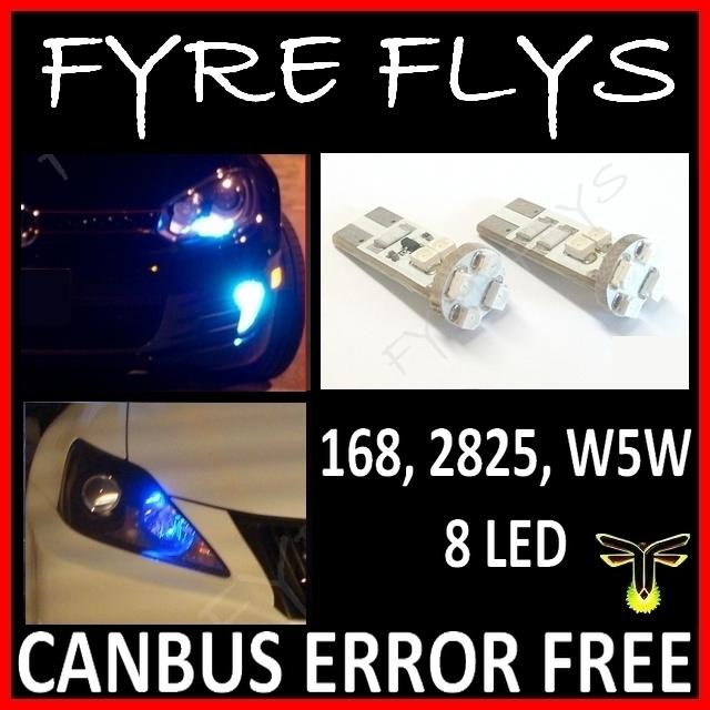 Blue 8 led bulbs error free canbus parking side marker position lights no #y5