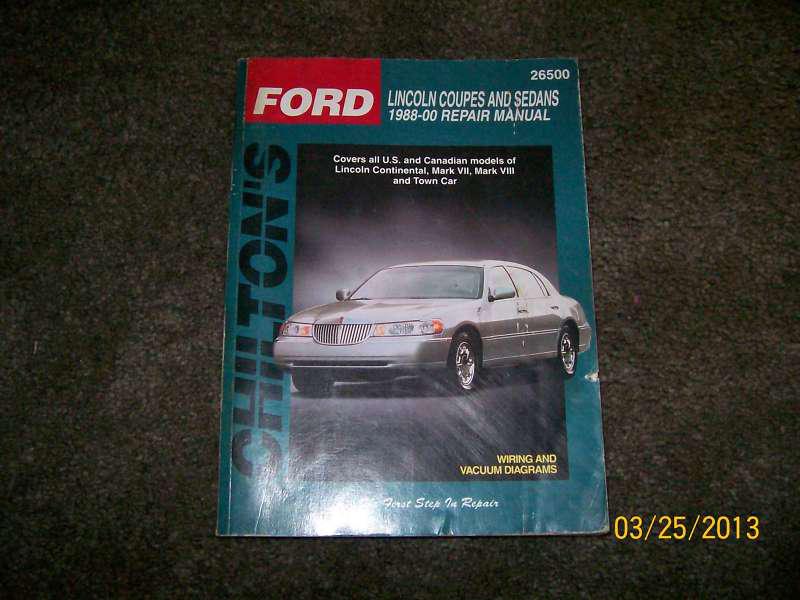 Chilton 26500 - ford lincoln coupes & sedans 1988-2000