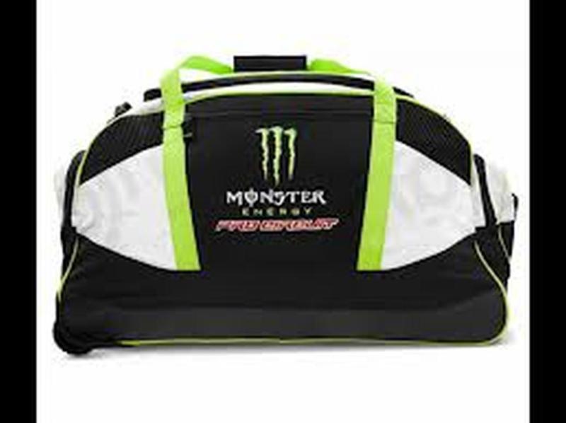 Pro circuit monster trunk roller gear bag,white/black/green,31.5"h x15"w x17.75d