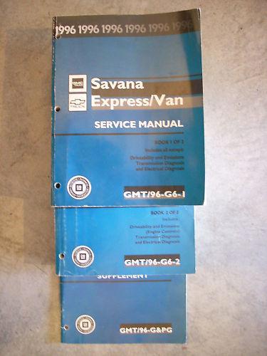 1996 gmc savana chevrolet express / van service shop repair book manual