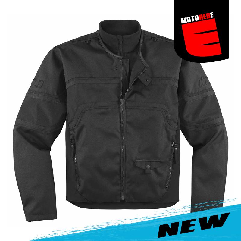 Icon brawnson motorcycle textile jacket stealth black 2xlarge xxl