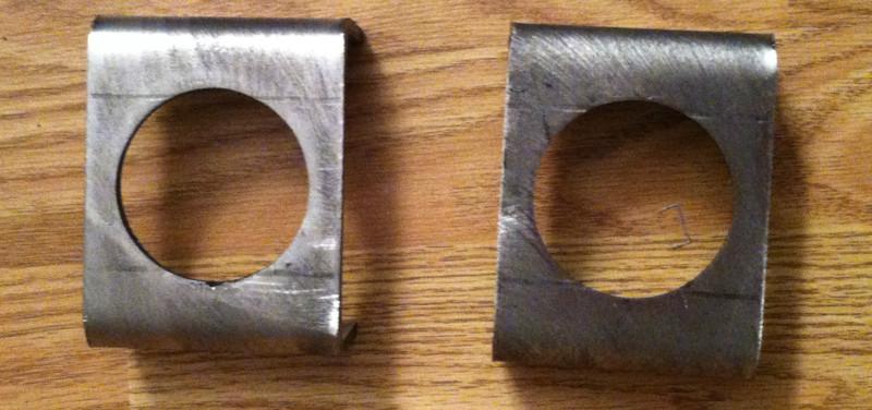 Weld on bracket mount for 2" round sealed grommet light led custom made 2 pieces