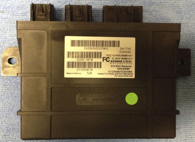 Sell Corvette C6 Theft Locking Module GM 15294296 KEYLESS ENTRY CPU