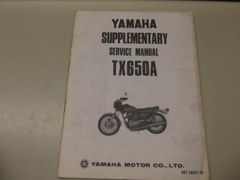 Yamaha tx650a supplementary service manual yamaha motor co.,ltd