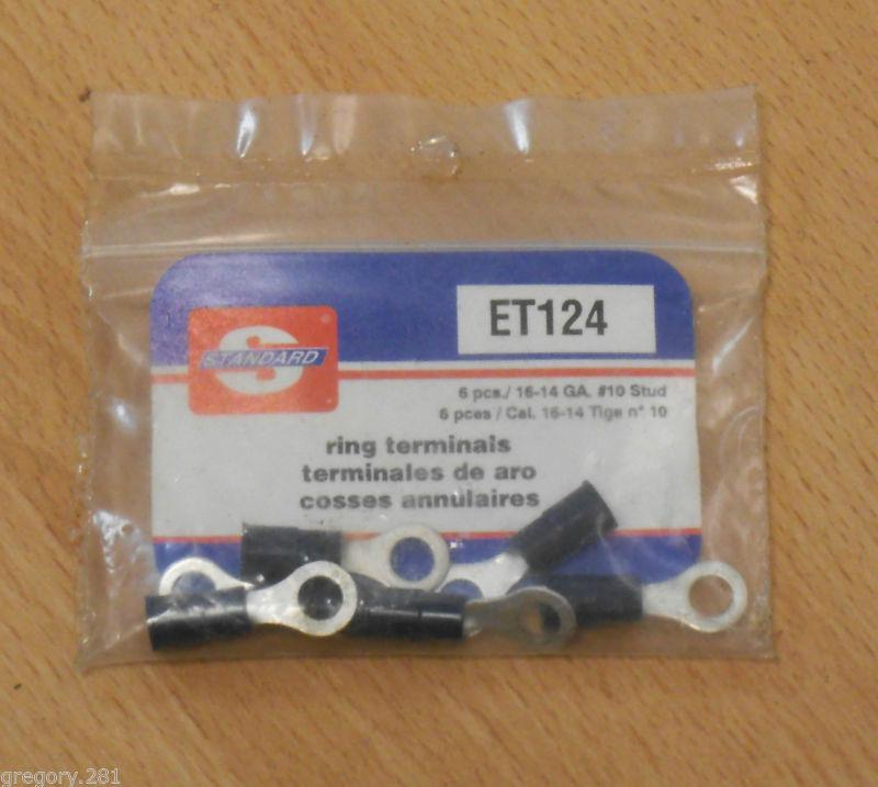 Six (6) standard brand 16-14 ga. ring terminals new!
